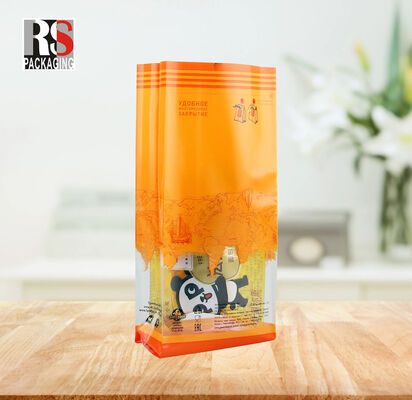 주문 맞춤형 고 투명한 간식 과자 사각형 하단 가방 표면 우아한 인쇄 online manufacture