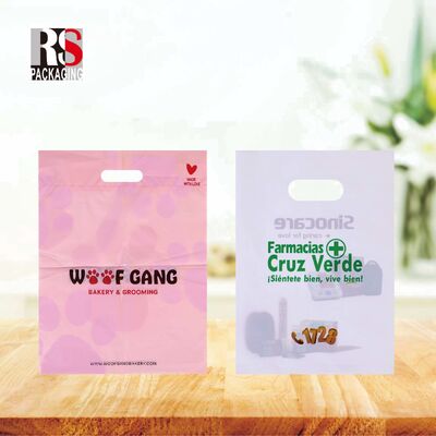 주문 사용자 지정 인쇄 로고 고급 플라스틱 손잡이 쇼핑 가방 손잡이 가방 의류 online manufacture