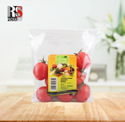 OEM 안티 엠기 BOPP 맑은 신선한 과일 채소 식품 밀폐 된 가방 재사용 식품 보관 가방 채소 보관 가방
